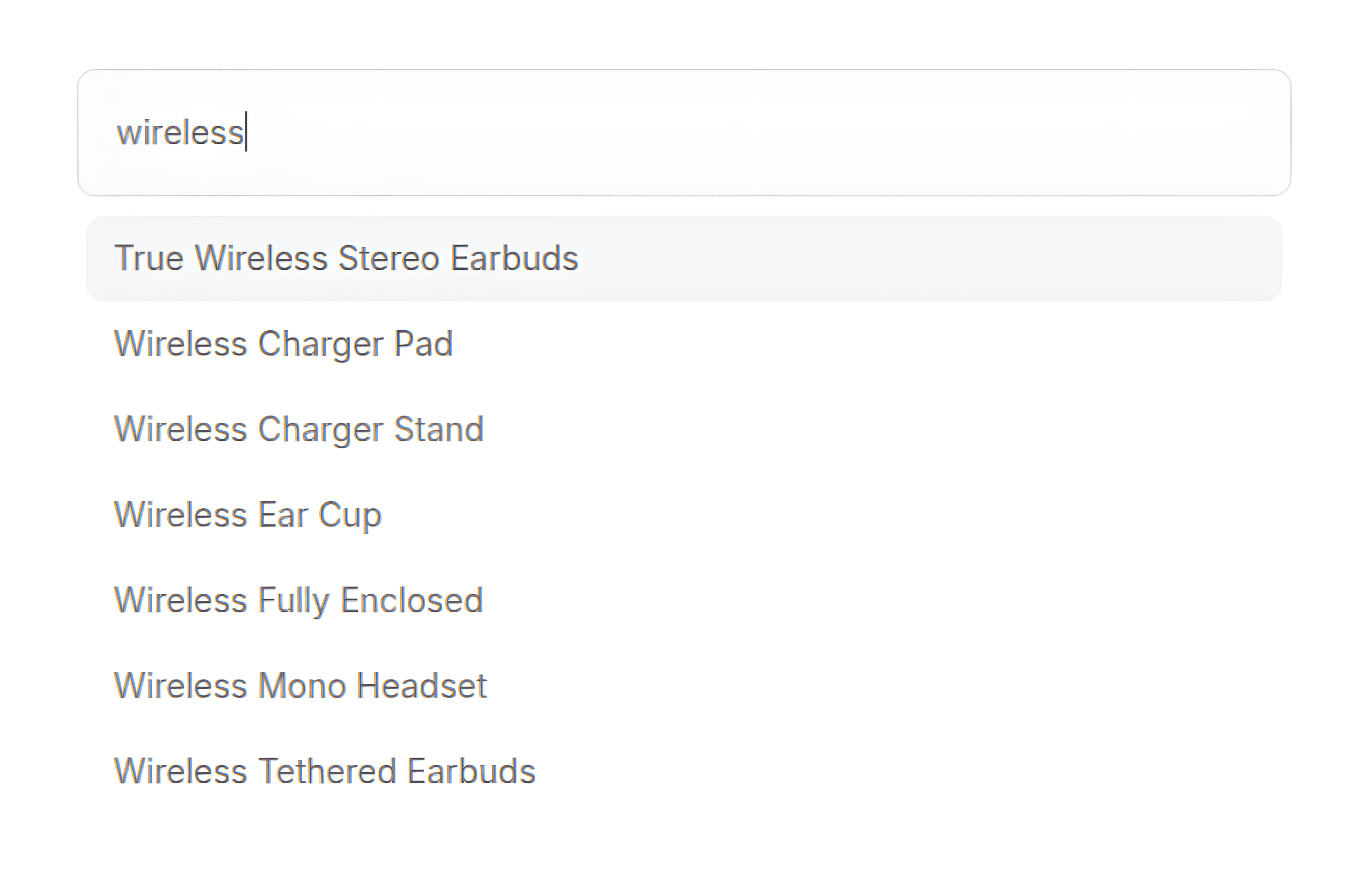 simple search feature with search results